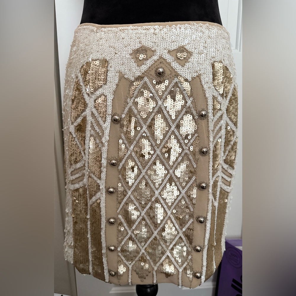 Chelsea & Violet Sequin Embellished Mini Skirt